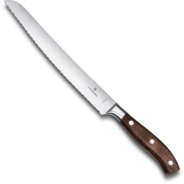 Swiss Army Brands 2024 Kitchen Grand Maitre Bread 9In Curved, Serrated Blade, 1In Width At Handle Wood Packaged VIC-7.7430.23G - main